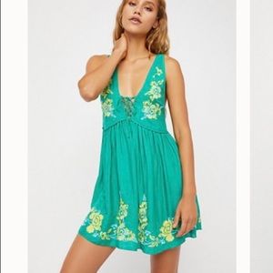 Free People Embroidered Aida Slip